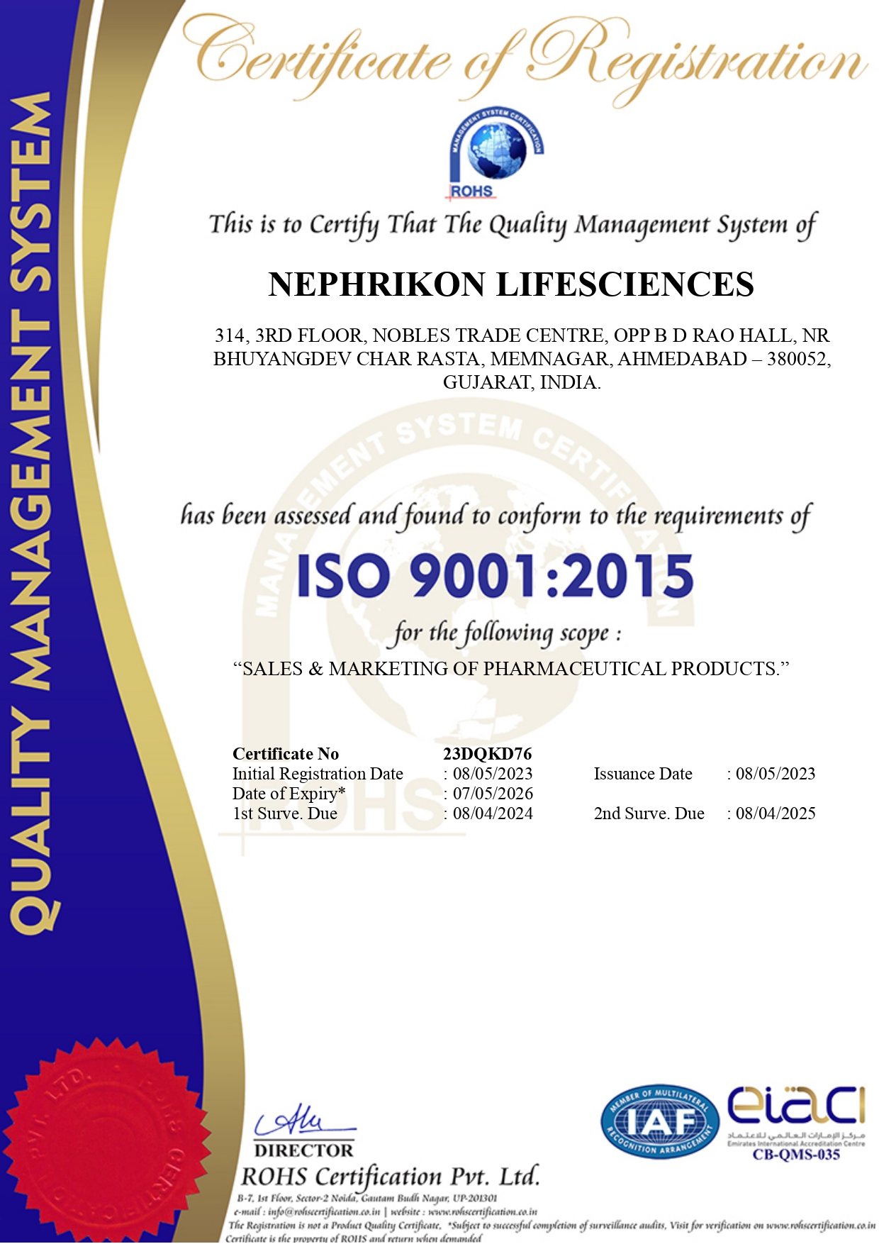 Nephrikon ISO certified